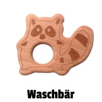 Beißanhänger Holz Waschbär